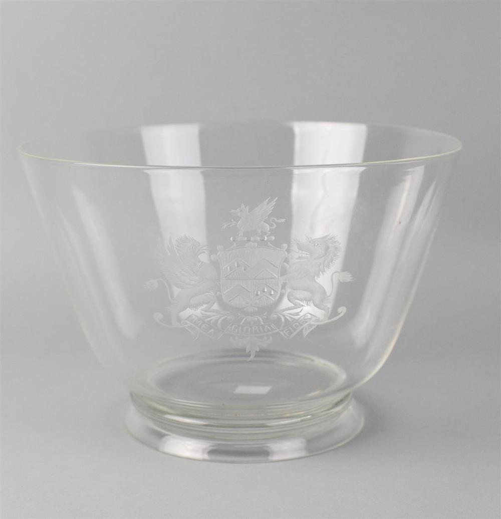 STEUBEN GLASS ARMORIAL BOWLSTEUBEN