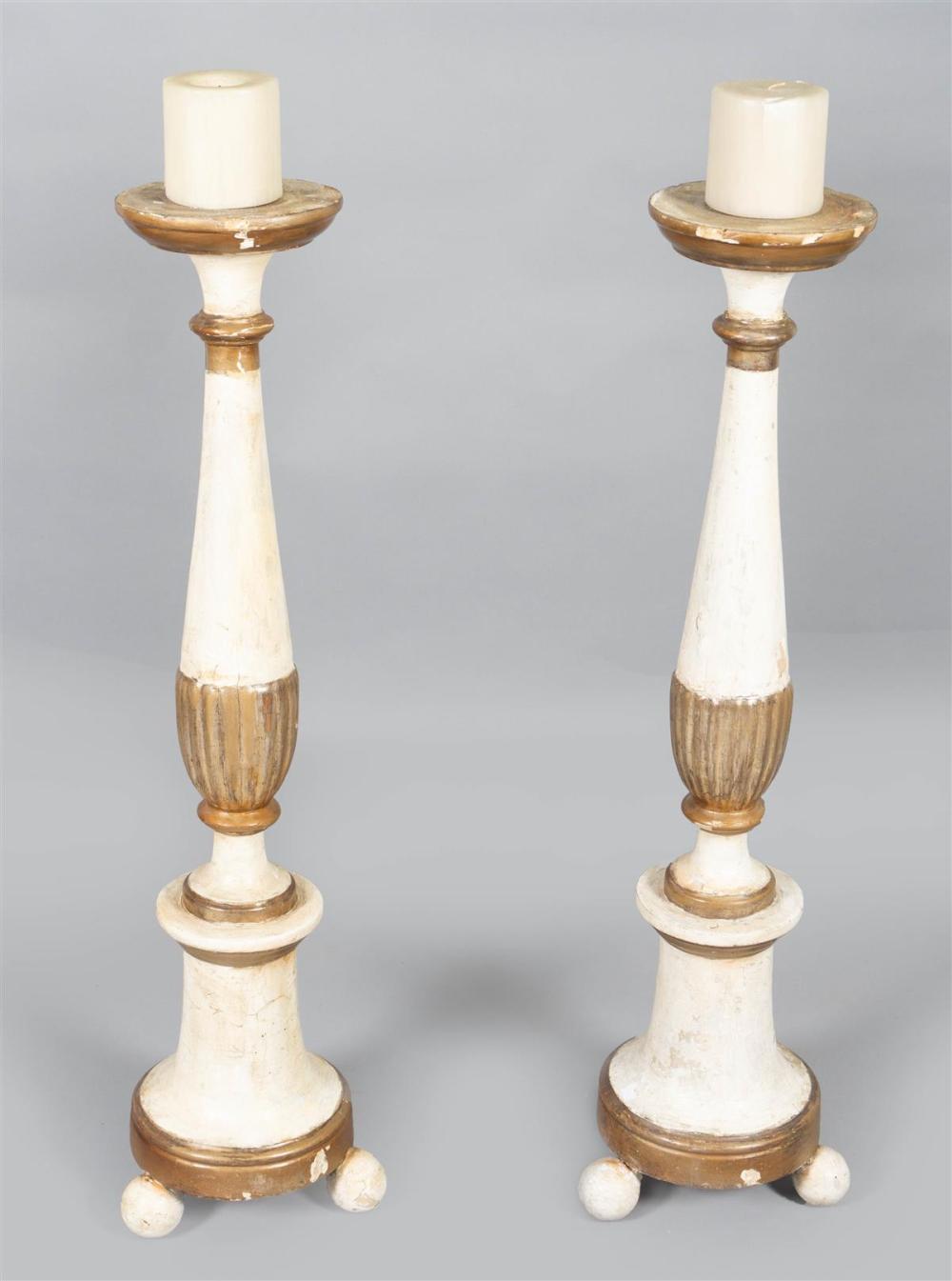 PAIR OF BAROQUE STYLE PARCEL GILT 33beea