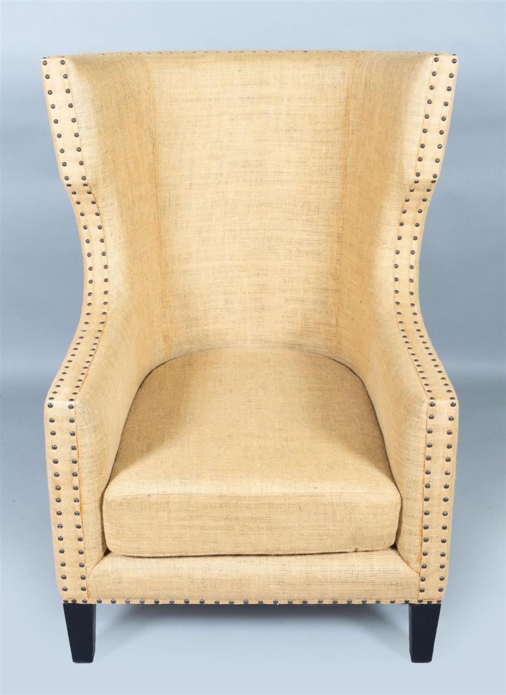 CONTEMPORARY UPHOLSTERED WING ARMCHAIRCONTEMPORARY 33befb
