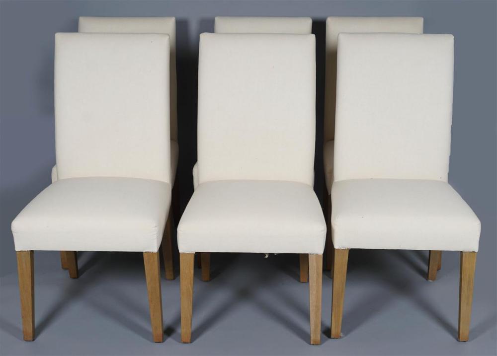 SET OF SIX CREAM DINING CHAIRS  33bf40