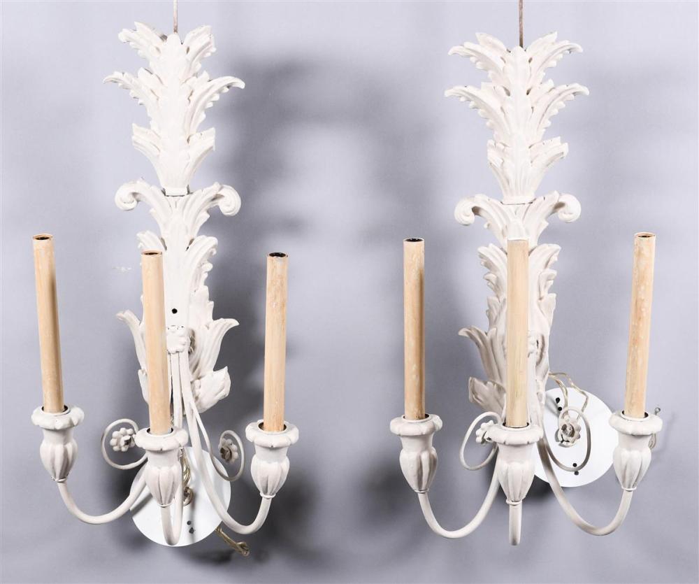 PAIR OF NEOCLASSICAL WHITE PAINTED