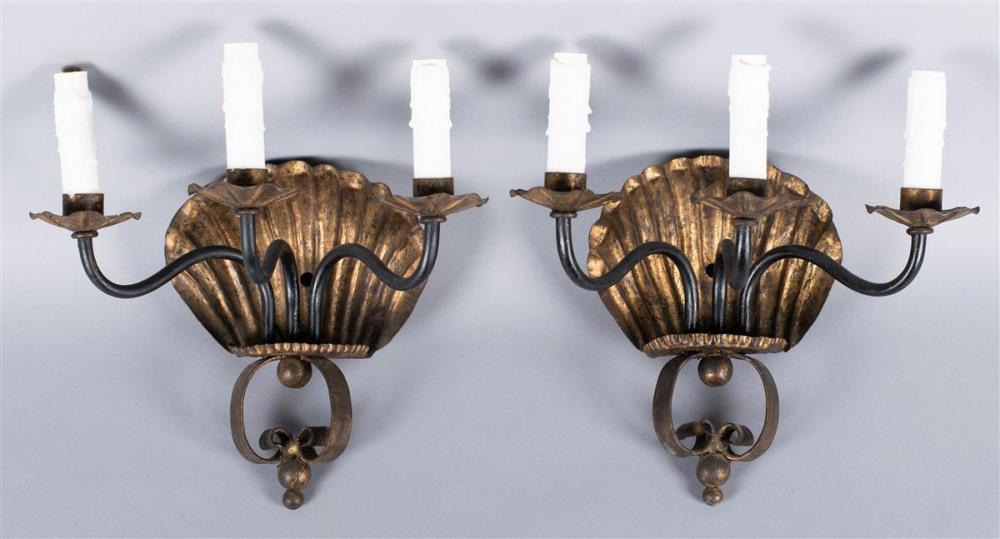 PAIR OF WHIMSICAL PARCEL GILT METAL 33bf97