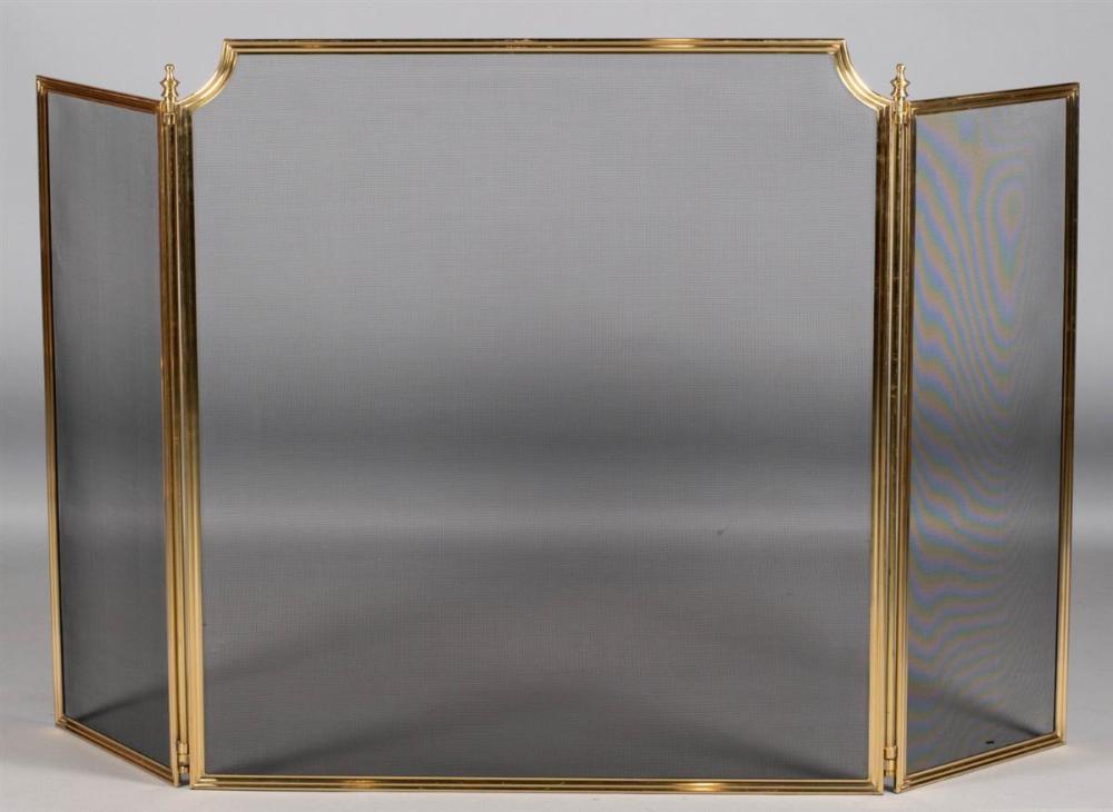 GEORGIAN STYLE BRASS FIRESCREENGEORGIAN