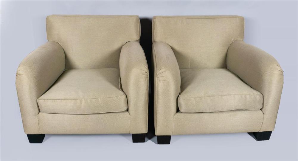 PAIR OF CONTEMPORARY UPHOLSTERED