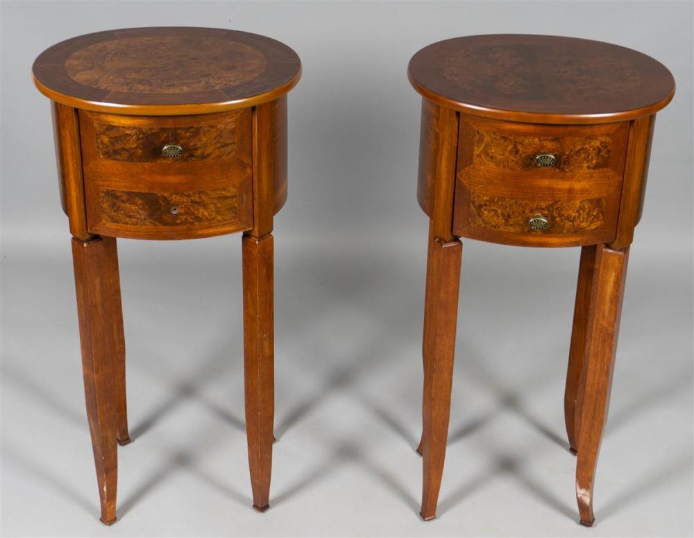 PAIR OF CLASSICAL STYLE BURLWOOD