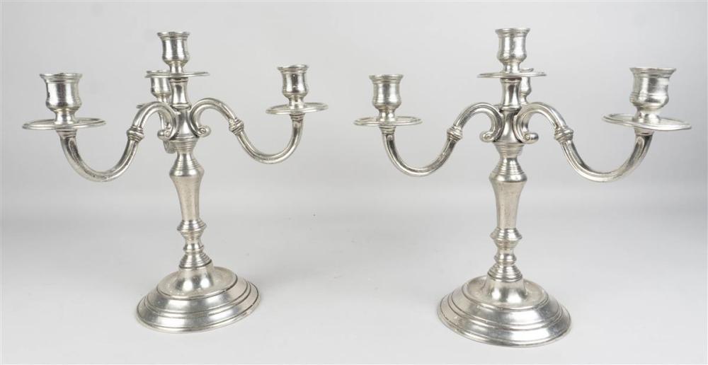 PAIR OF ITALIAN ARTE ITALICA PEWTER