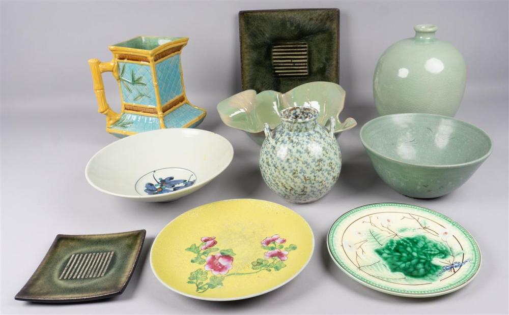 GROUP OF GREEN POTTERYGROUP OF