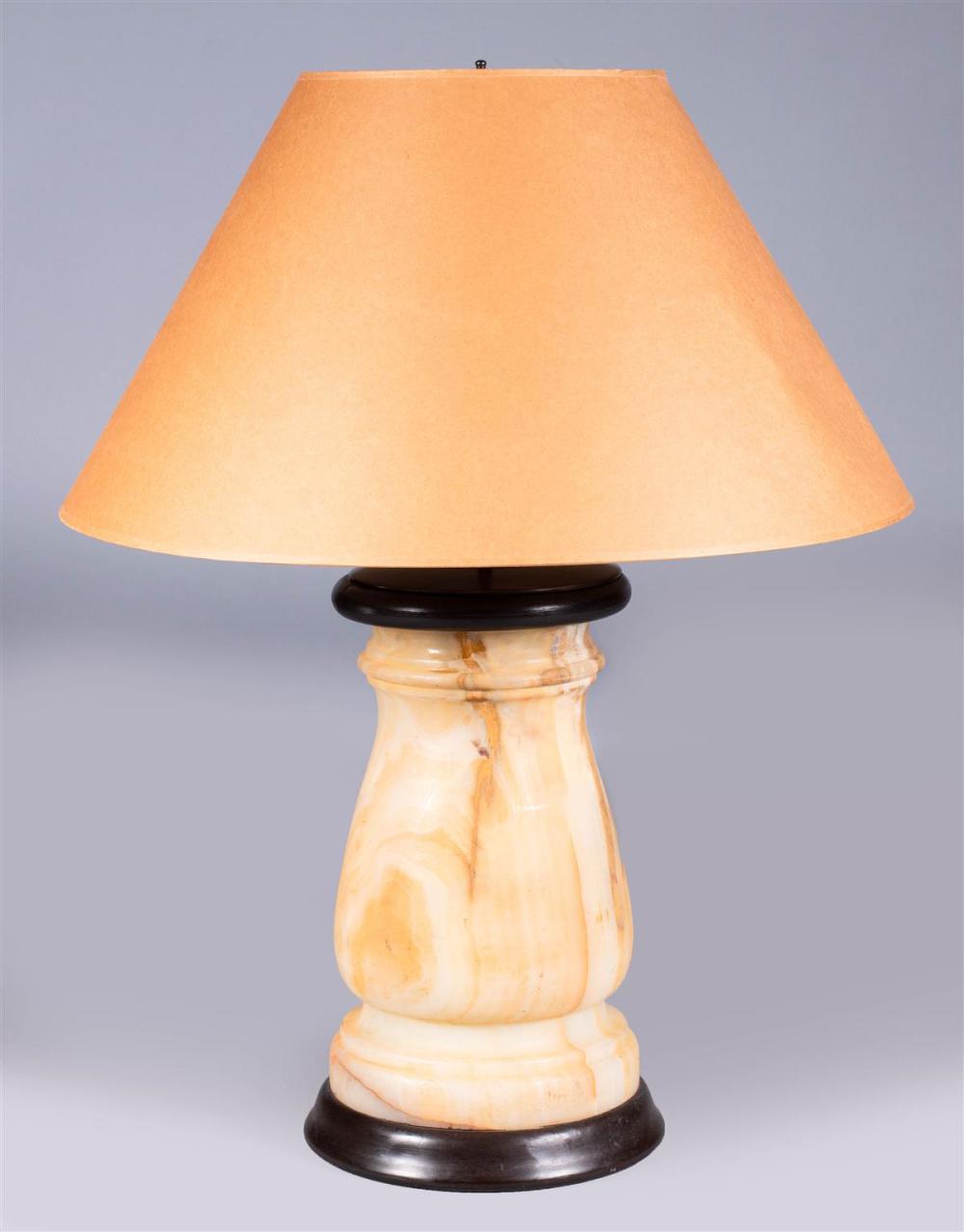 NEOCLASSICAL STYLE ONYX LAMP, LATE 19TH/EARLY
