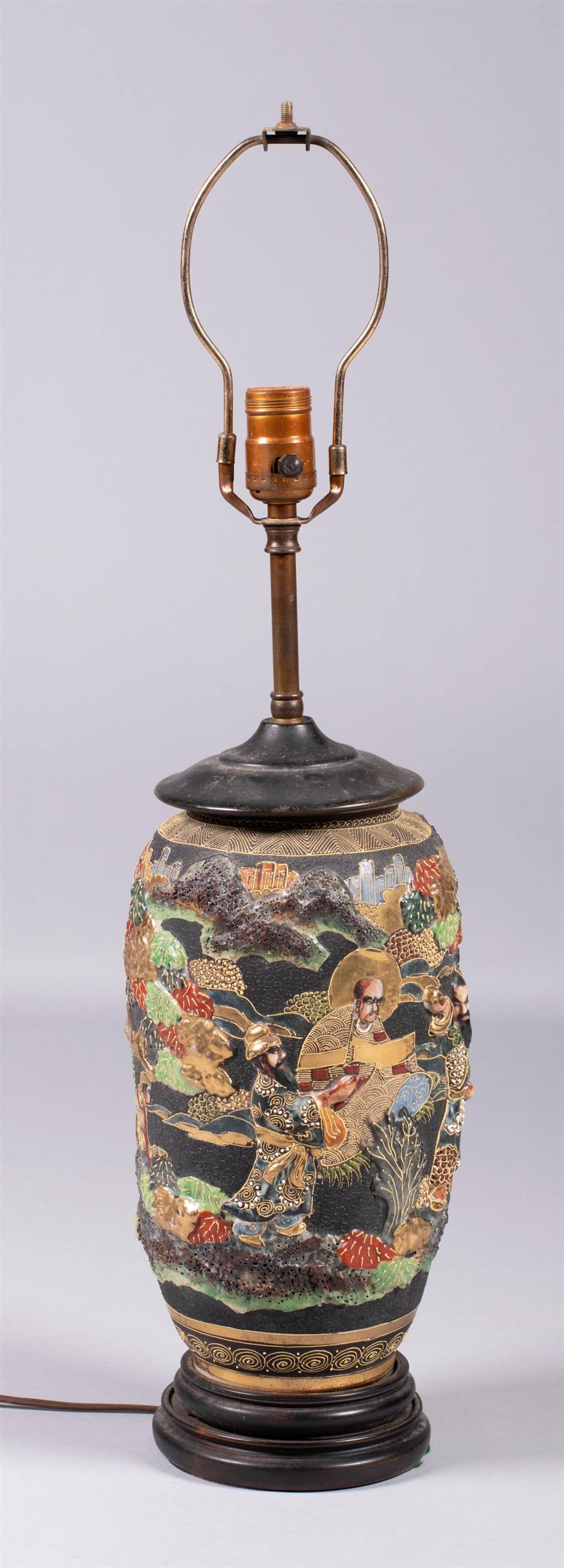 JAPANESE SATSUMA STYLE VASE, NOW