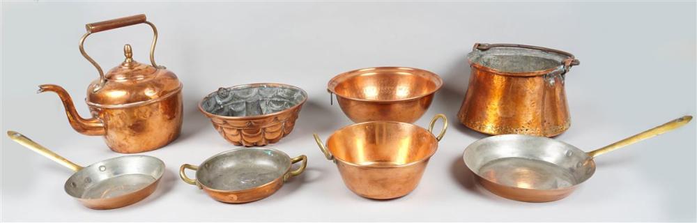 COLLECTION OF COPPER KITCHENWARESCOLLECTION