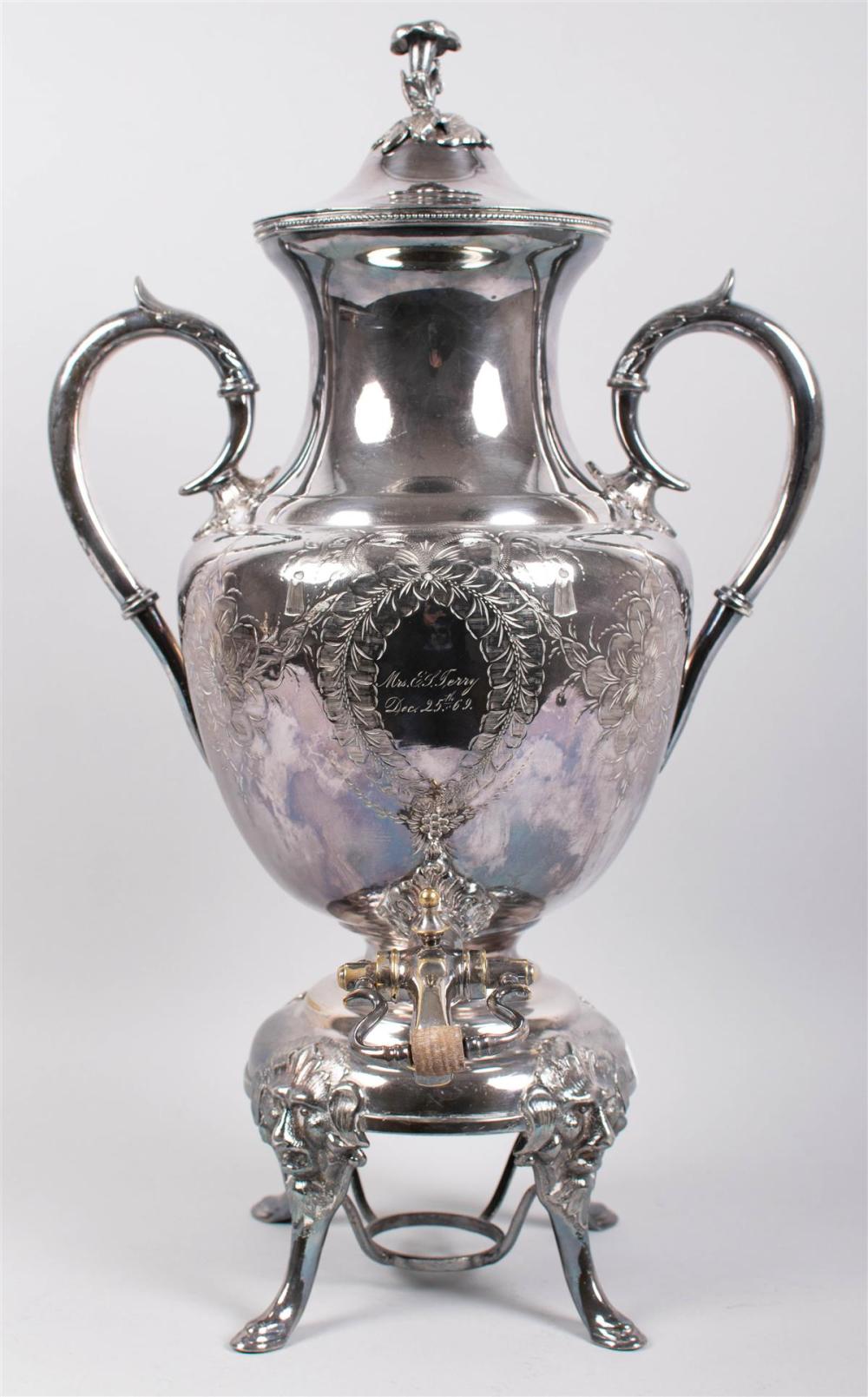 VICTORIAN SILVERPLATED HOT WATER 33c21f