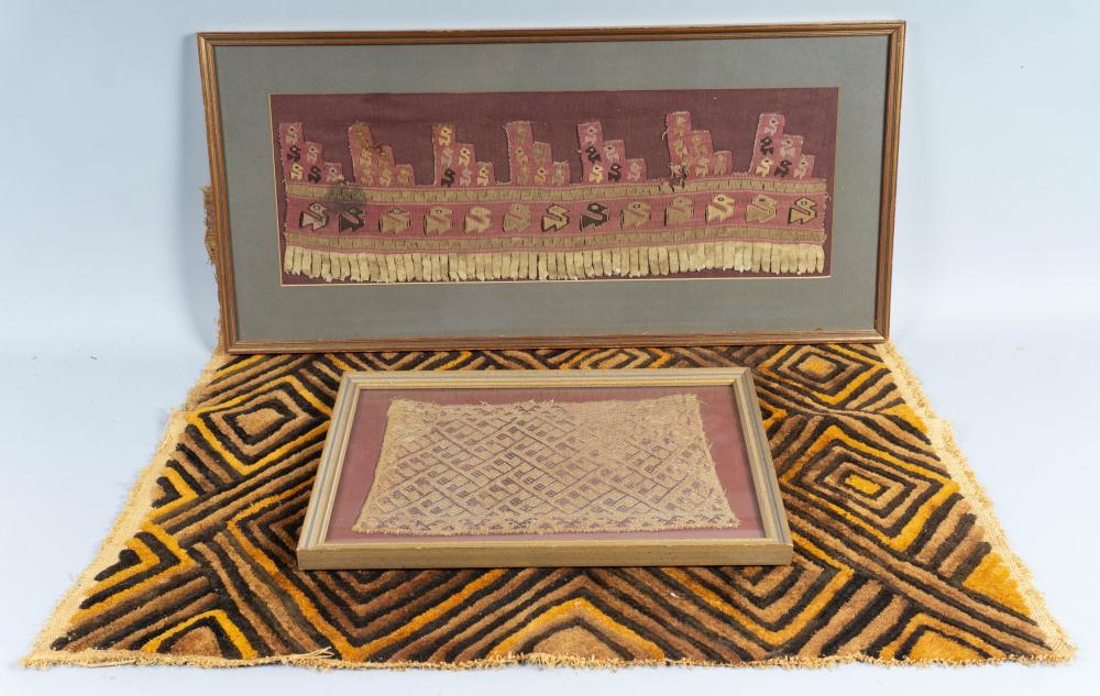 GROUP OF THREE TEXTILES INCLUDING