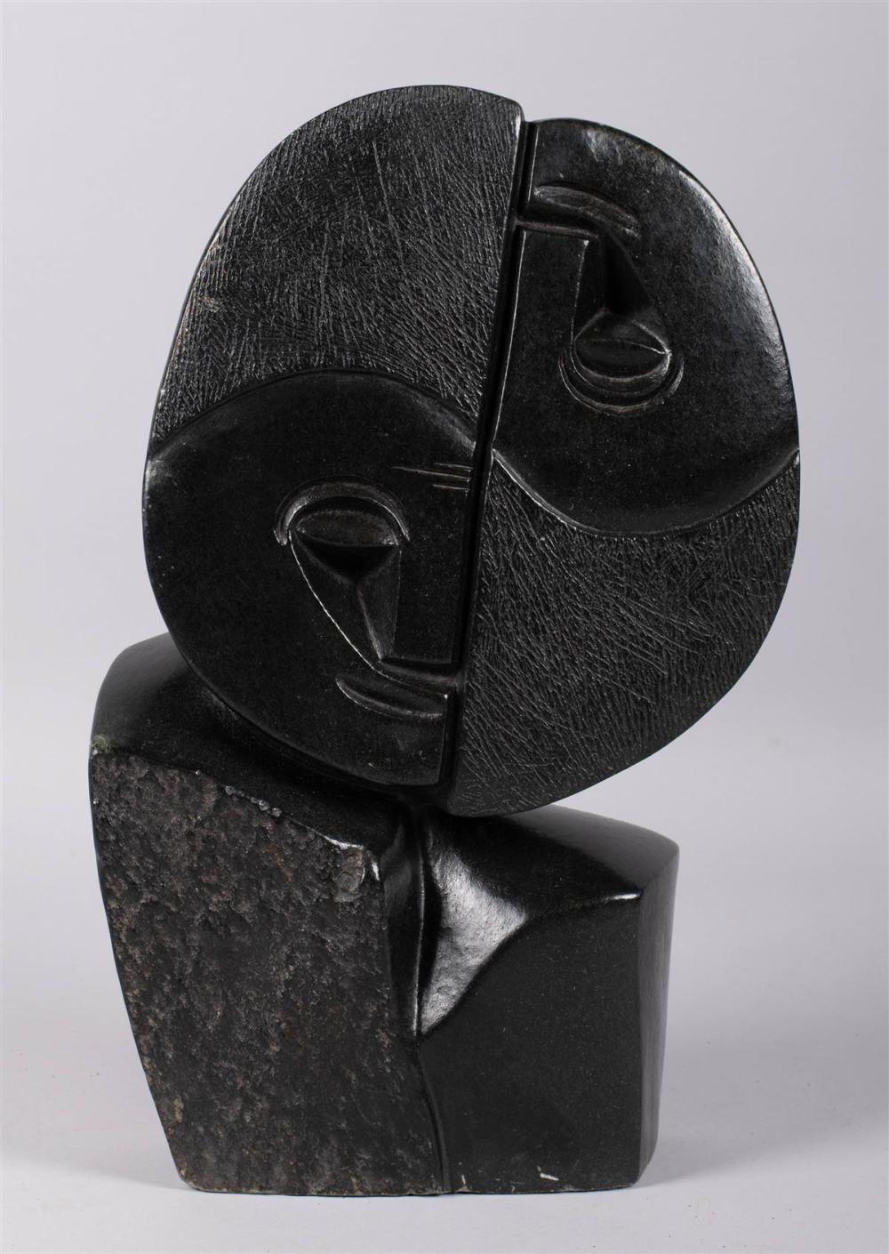 CUBIST STYLE CARVED BLACK PAINTED 33c366