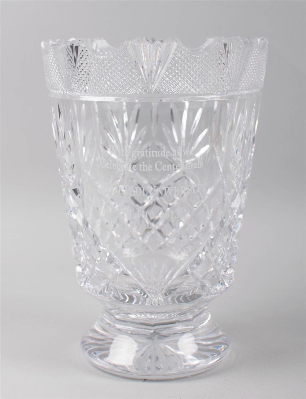 HERITAGE CRYSTAL VASE PRESENTED