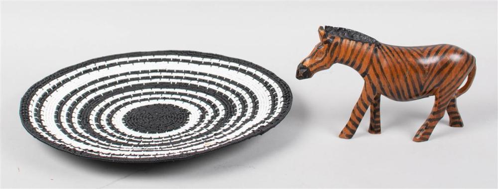 TWO DECORATIVE ITEMS OF AFRICAN