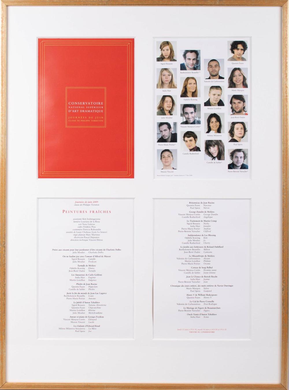 FRAMED FRENCH CONSERVATOIRE NATIONA