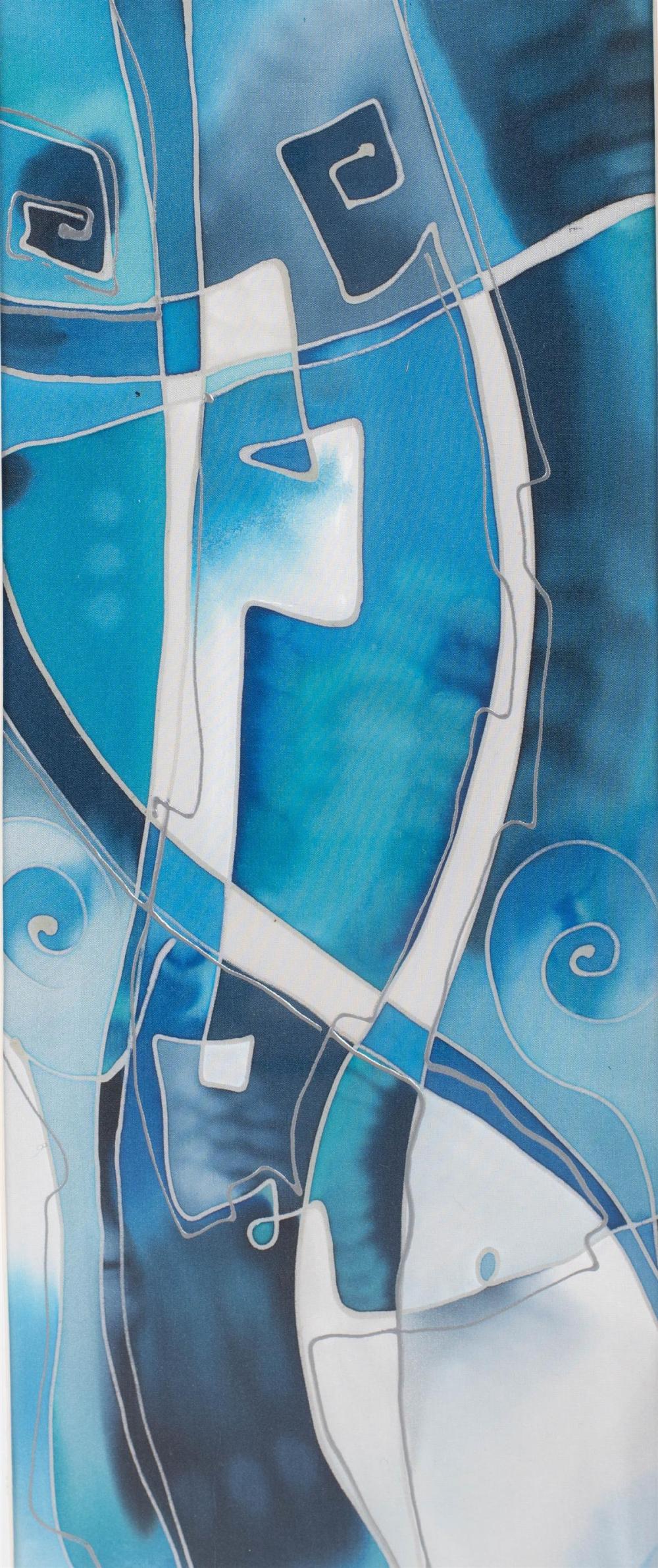 , UNTITLED (BLUE AND WHITE ABSTRACT),