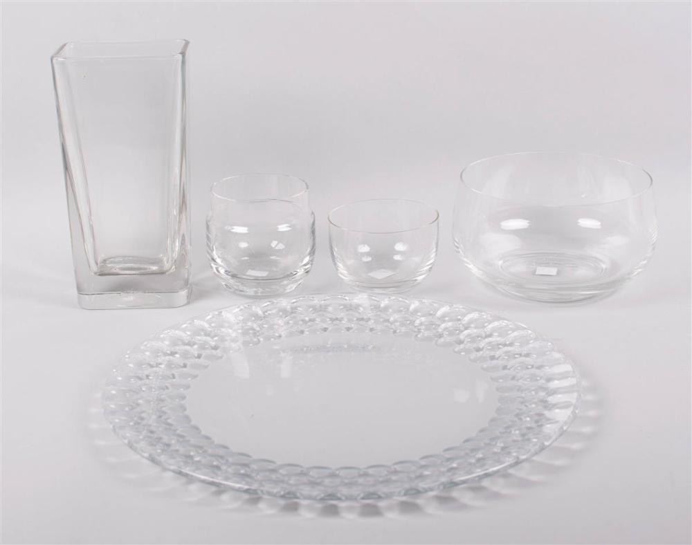 GROUP OF CLEAR GLASSWAREGROUP OF