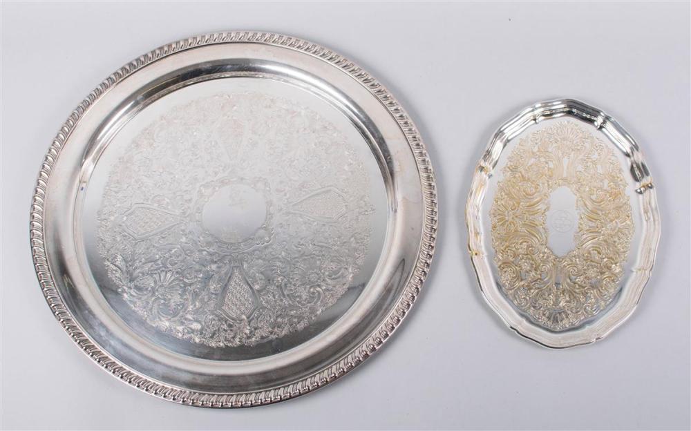 TWO SILVERPLATED DISHES MODERN 33c44e