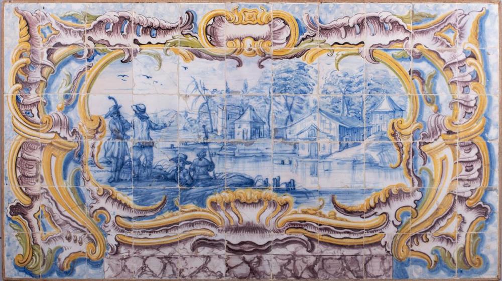 LARGE PORTUGUESE TILEWORK PANEL,