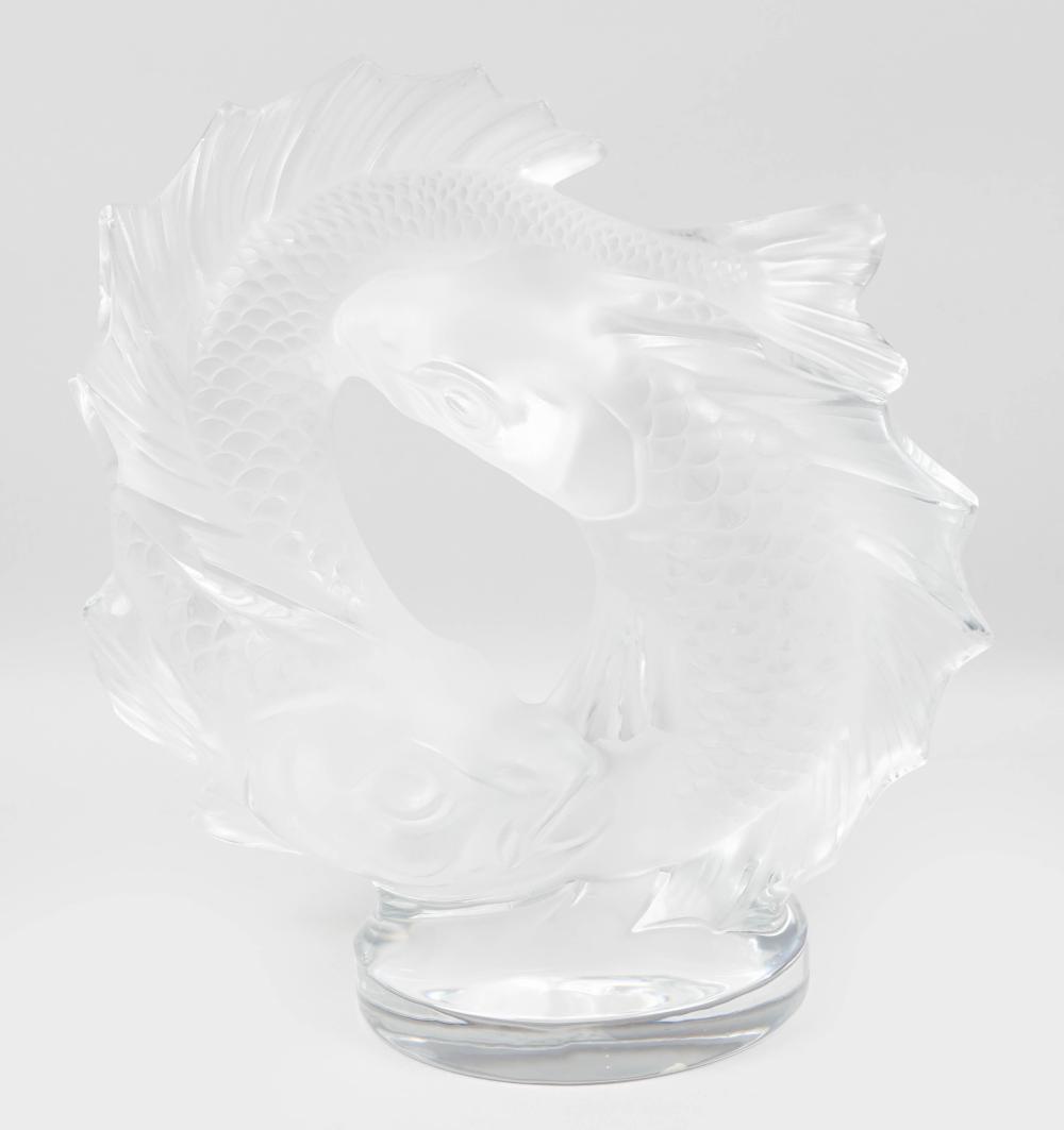 LALIQUE 'DOUBLE FISH' SCULPTURE