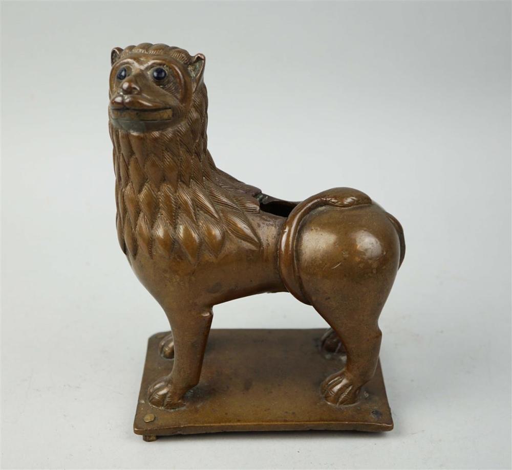 MEDIEVAL STYLE (?) COPPER ALLOY LION