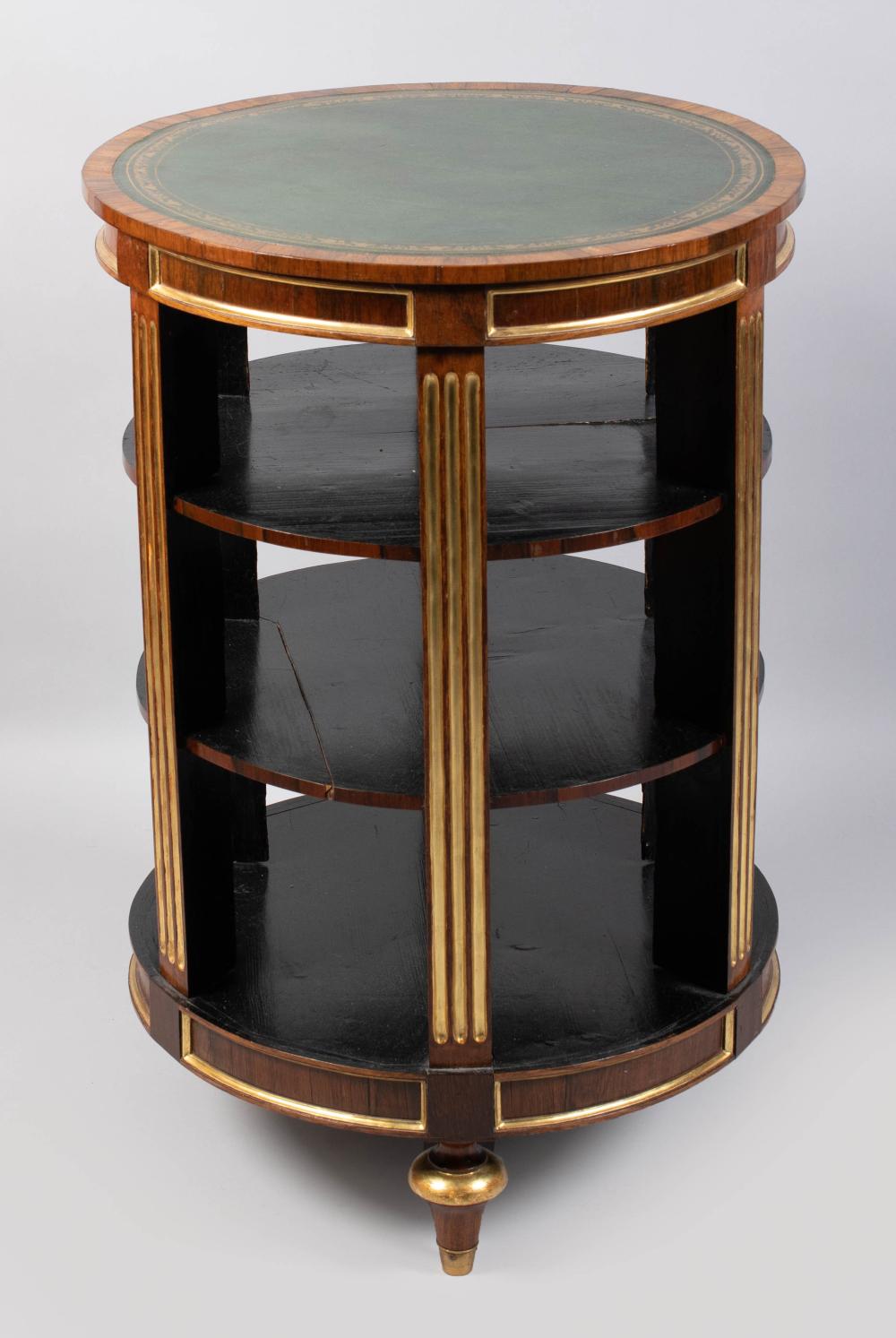 REGENCY PARCEL-GILT BOOKSHELF,