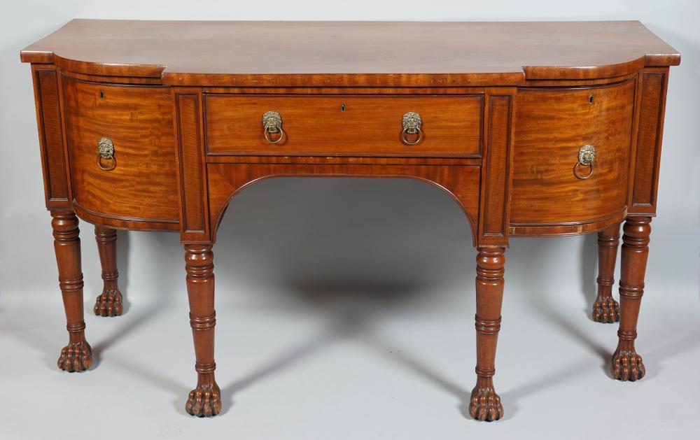 IRISH REGENCY MAHOGANY SIDEBOARD,