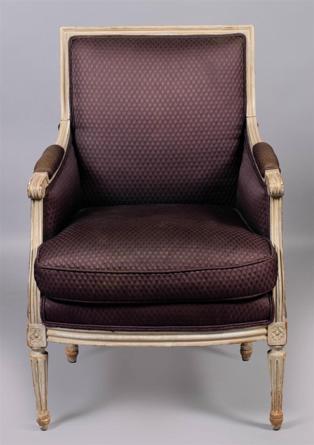 LOUIS XVI CREAM PAINTED BERGERE,