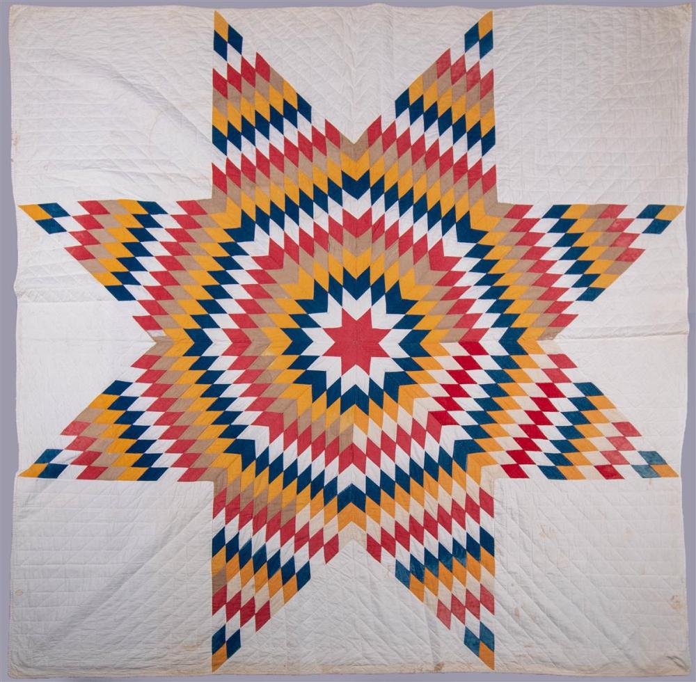 VINTAGE LONE STAR QUILT APPROX  33c51b
