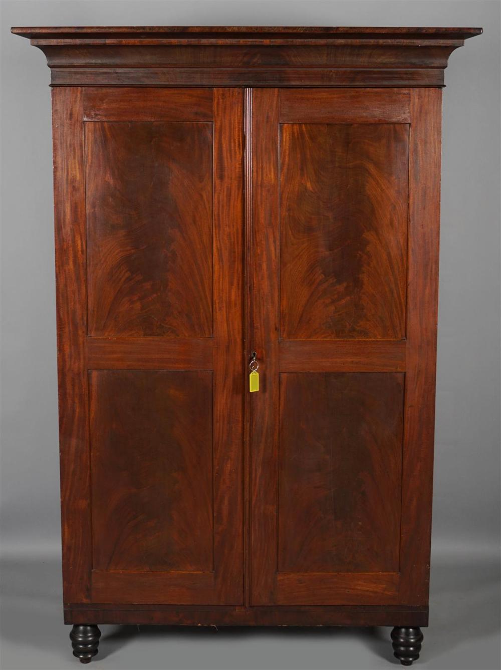 AMERICAN CLASSICAL MAHOGANY ARMOIRE  33c55f