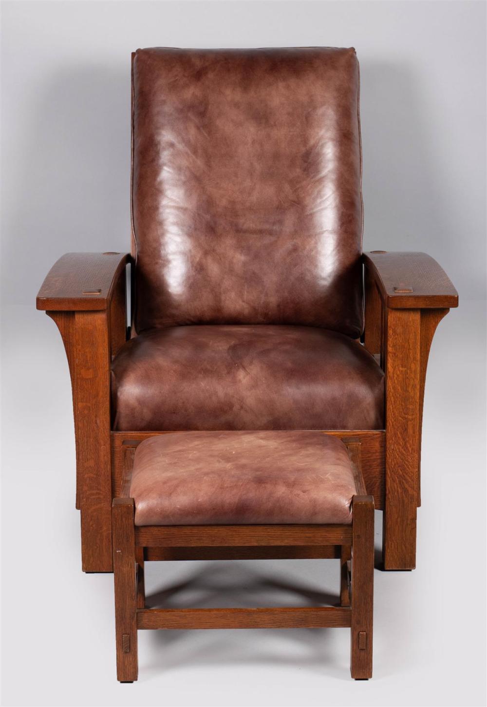 L JG STICKLEY OAK MORRIS ARMCHAIR 33c575