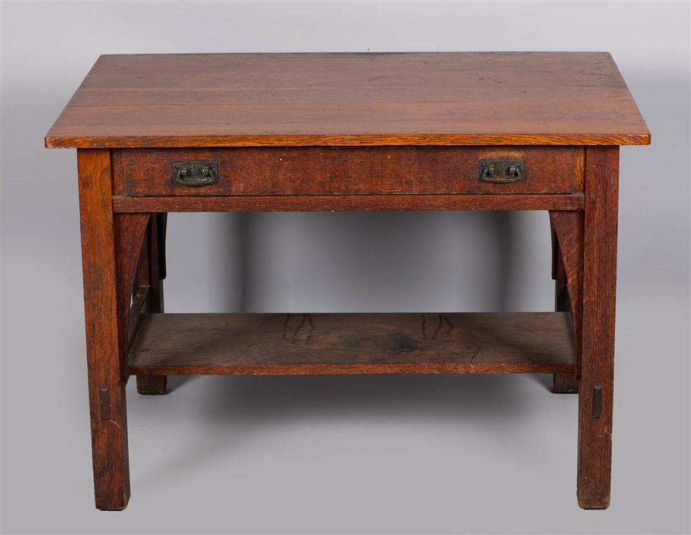 L JG STICKLEY OAK DESK EARLY 33c573