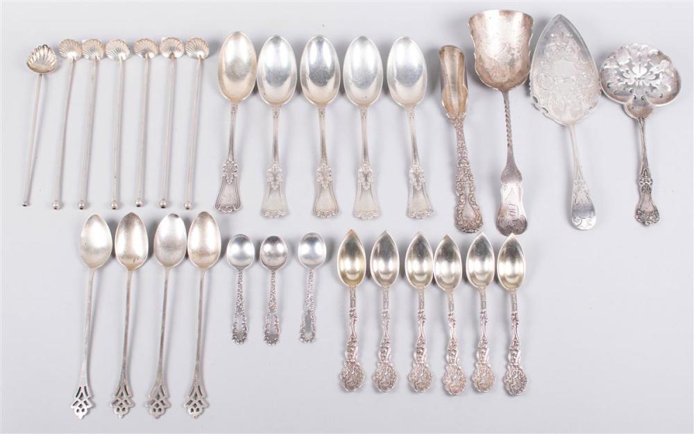 GROUP OF AMERICAN SILVER FLATWARE  33c597