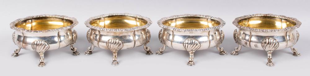 SET OF FOUR GEORGE I SILVER SALT