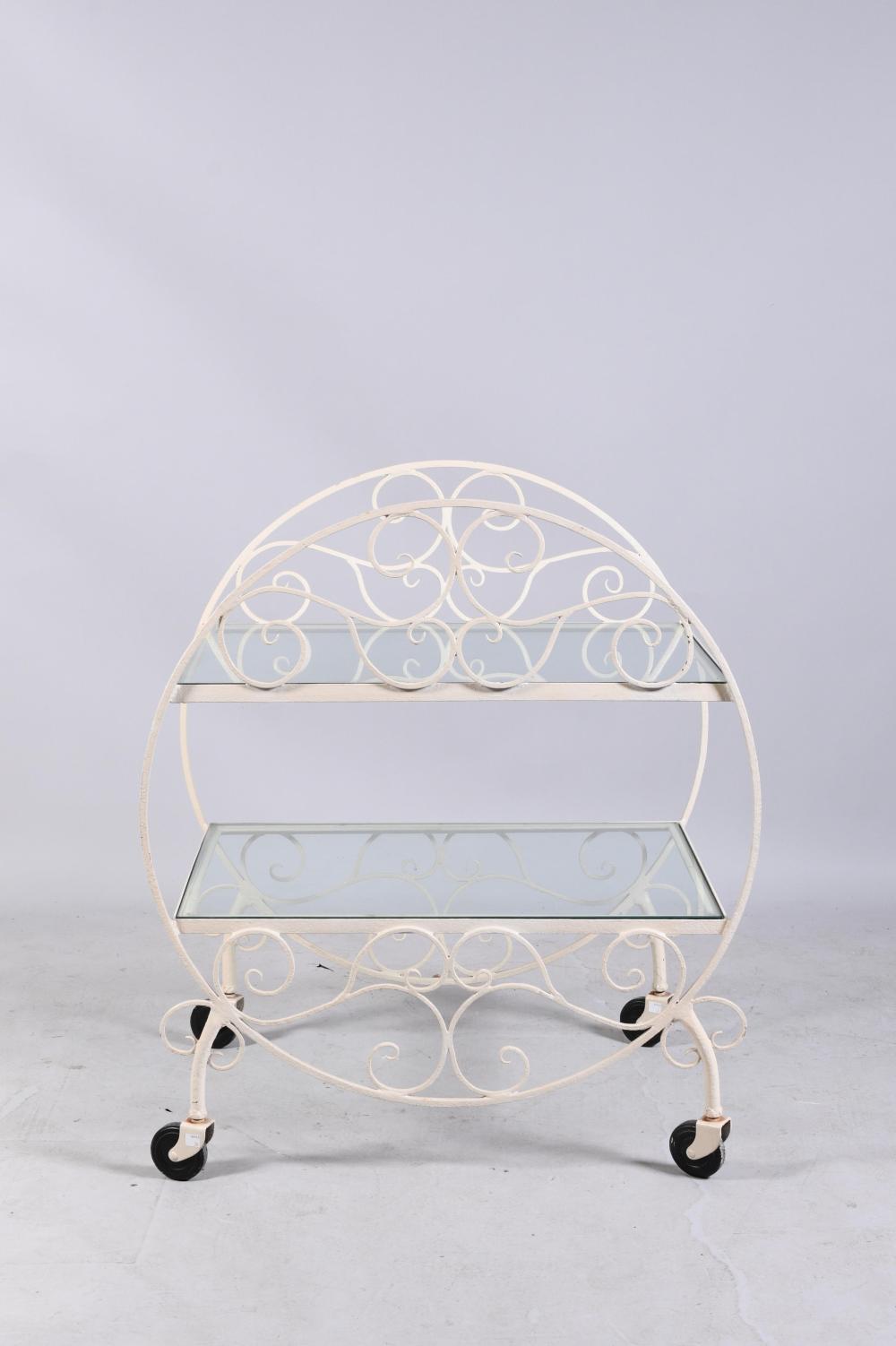 VICTORIAN STYLE WHITE PAINTED IRON 33c60e