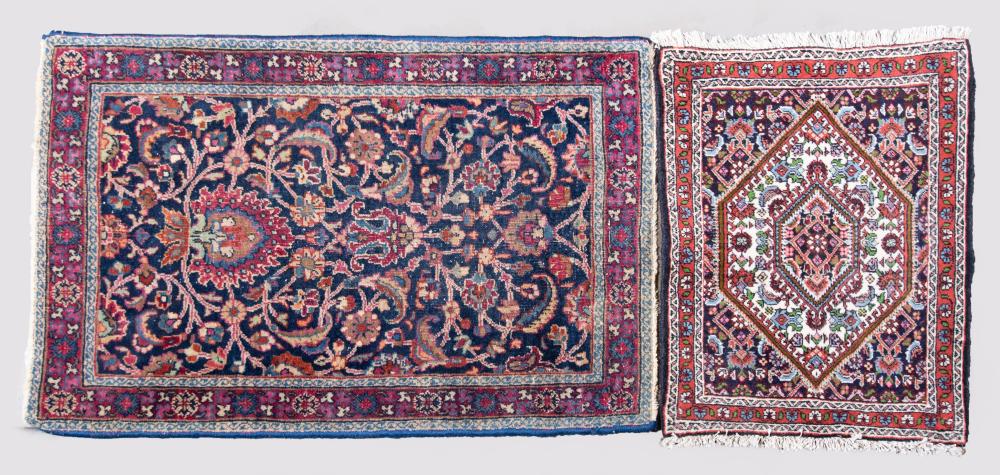 TWO SMALL WOOL PRAYER RUGSTWO SMALL 33c658