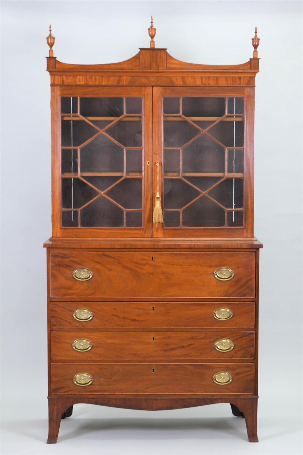 FEDERAL MAHOGANY SECRETARY BOOKCASE  33c73b