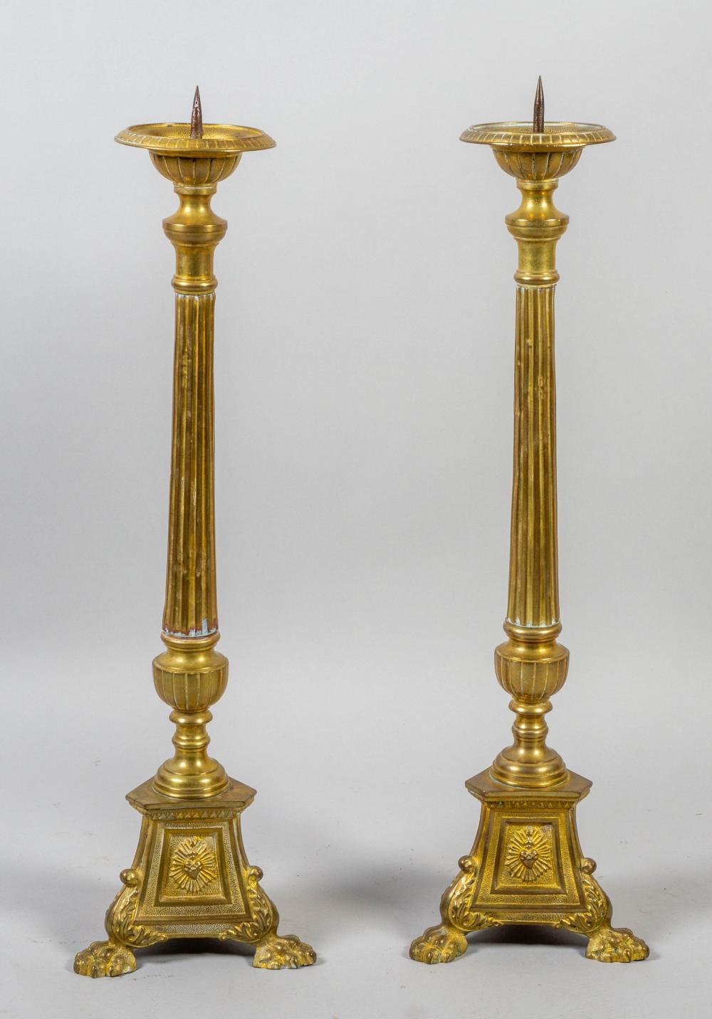 PAIR OF BAROQUE STYLE CAST BRASS 33c775