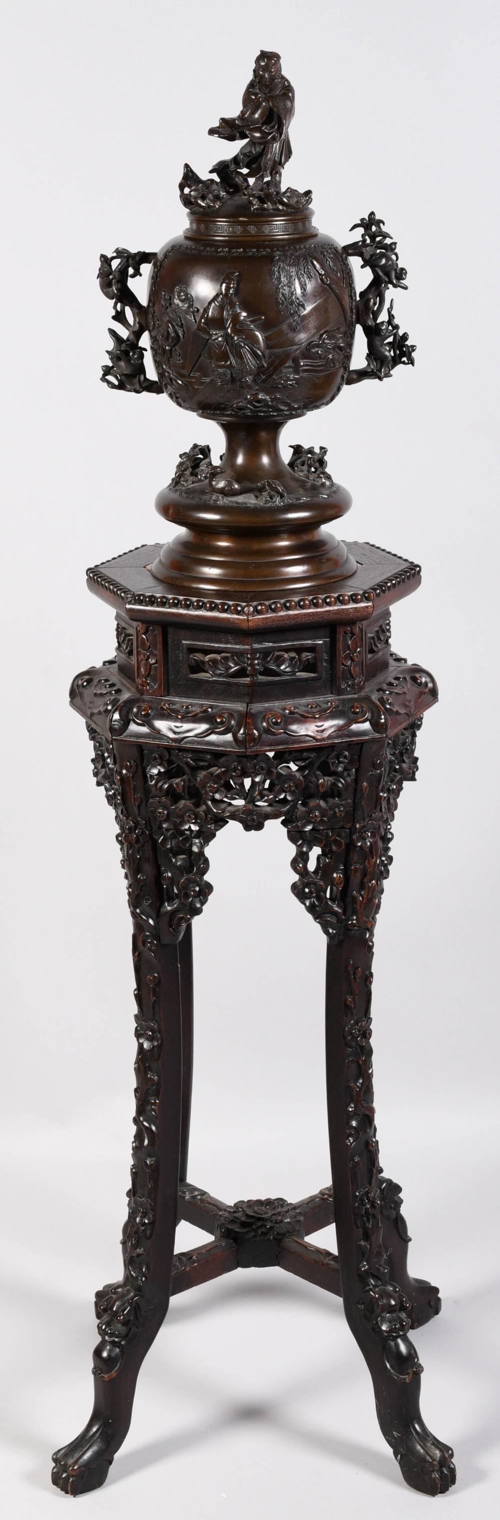 JAPANESE BRONZE CENSER, MEIJI PERIOD