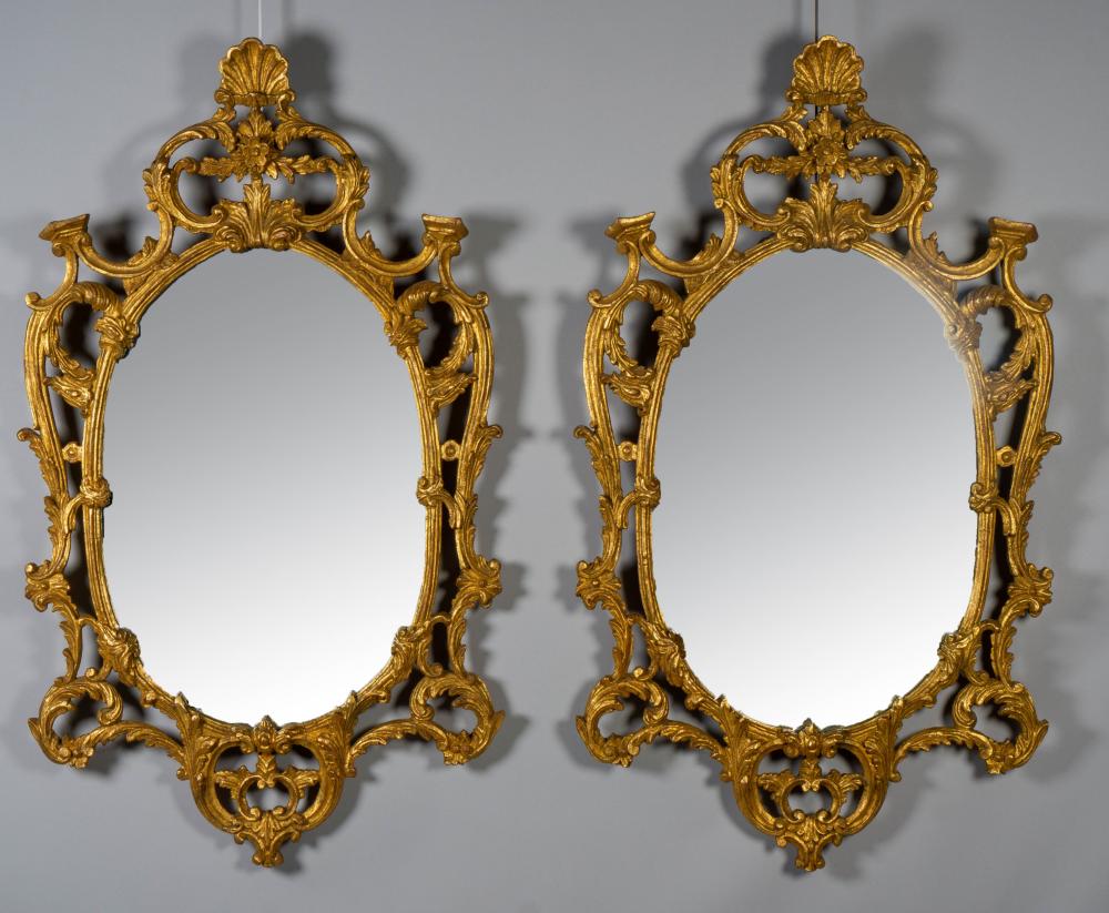 PAIR OF ROCOCO STYLE GILTWOOD MIRRORS 33c779