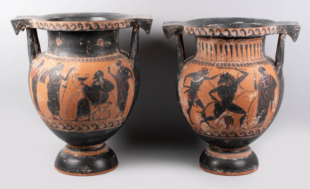 TWO LARGE GREEK KRATERS 20TH CENTURY 33c7c5