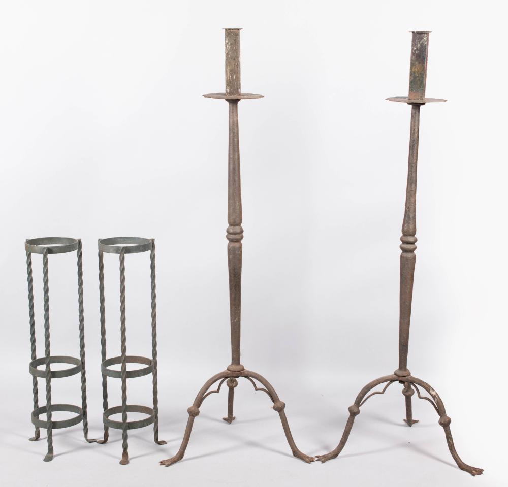 PAIR OF BAROQUE STYLE WROUGHT IRON 33c7cc