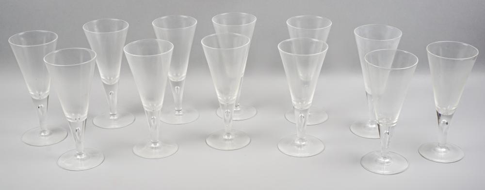 SET OF 12 STEUBEN WINE GLASSES,