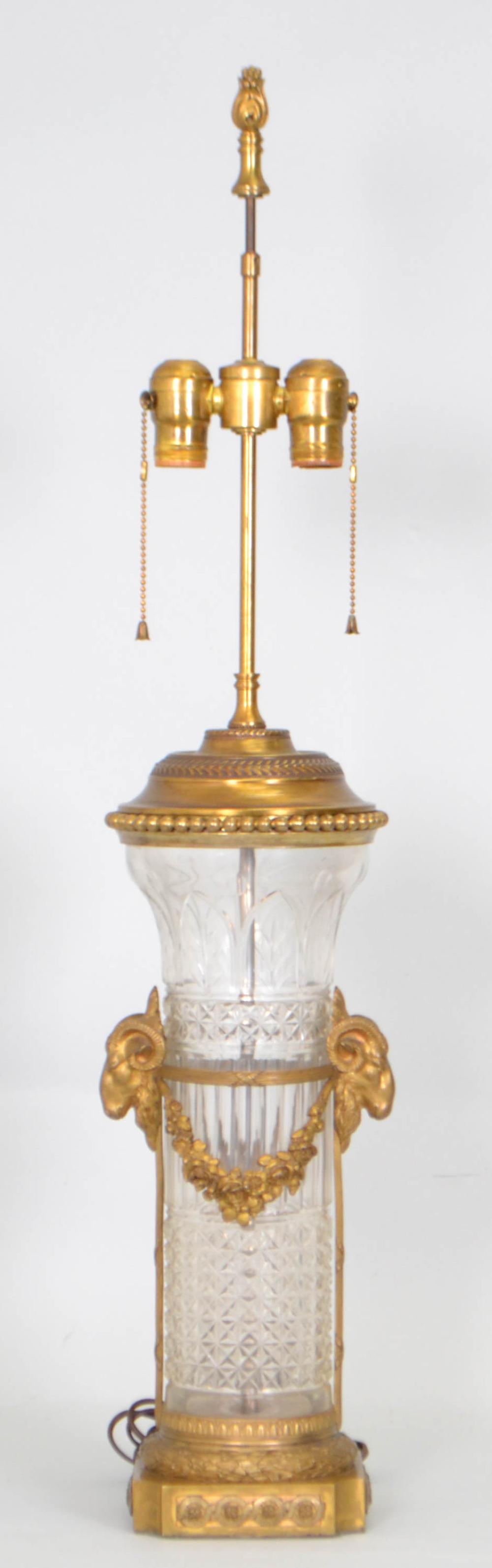 GILT BRASS AND CUT BACCARAT STYLE 33c7ca