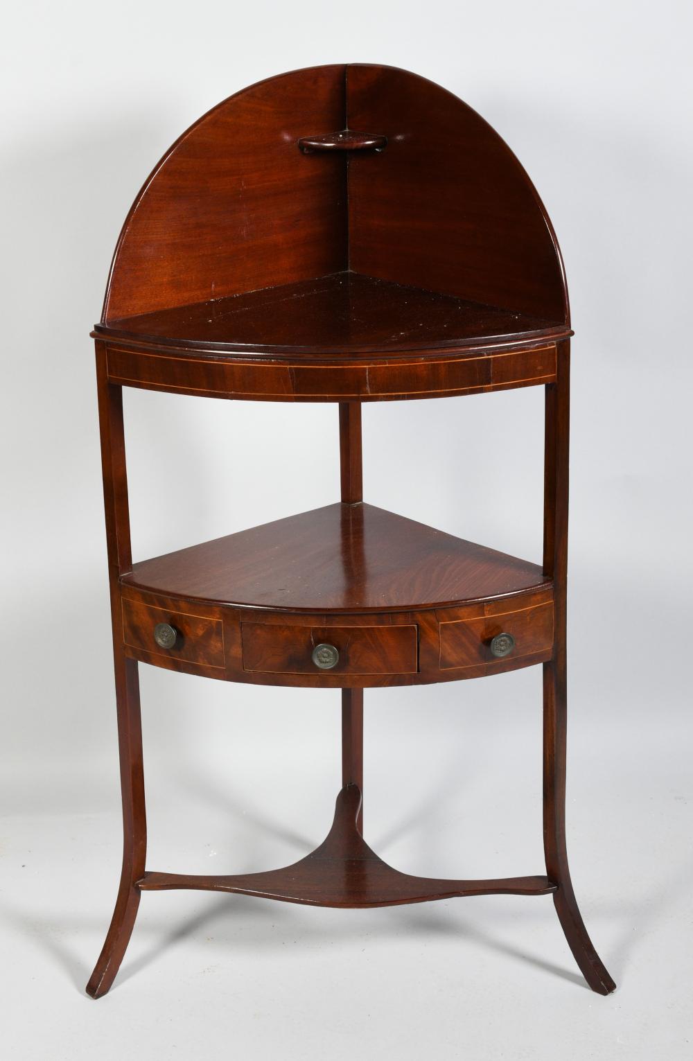 REGENCY MAHOGANY CORNER WASH STAND  33c821