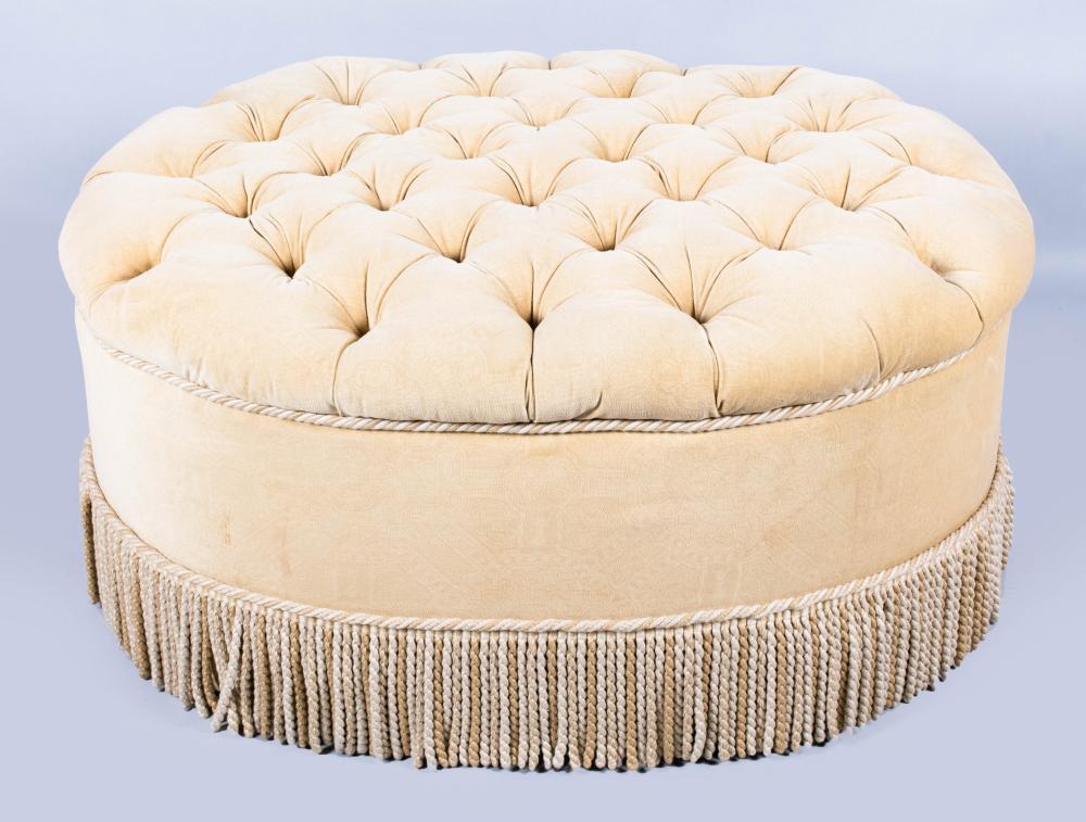 VICTORIAN STYLE UPHOLSTERED OTTOMAN