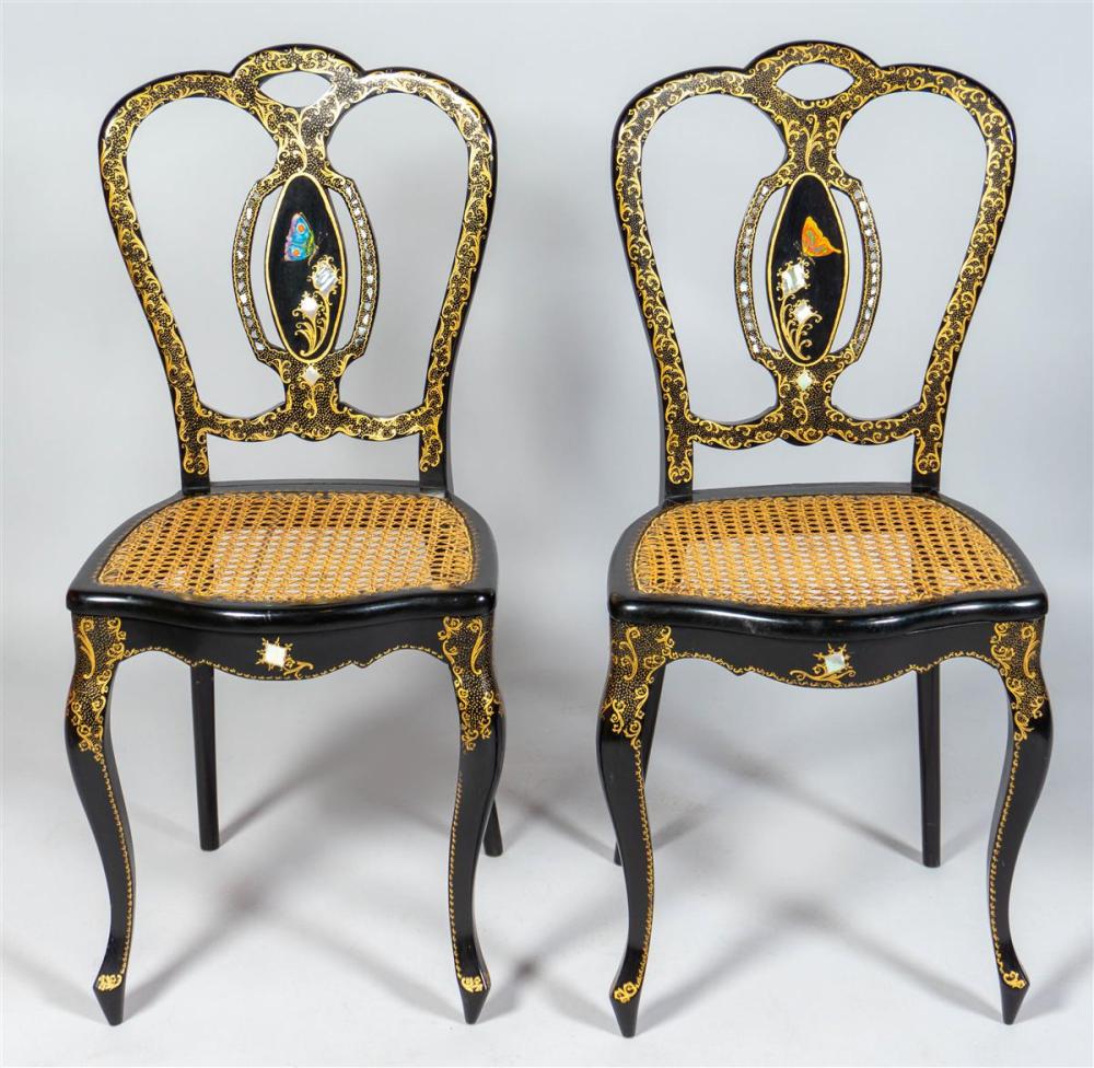 PAIR OF VICTORIAN GILT DECORATED