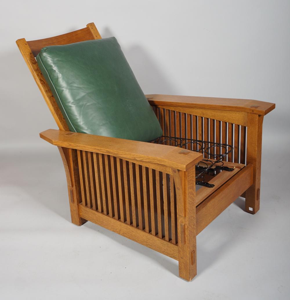 STICKLEY OAK 'MORRIS' ARMCHAIR