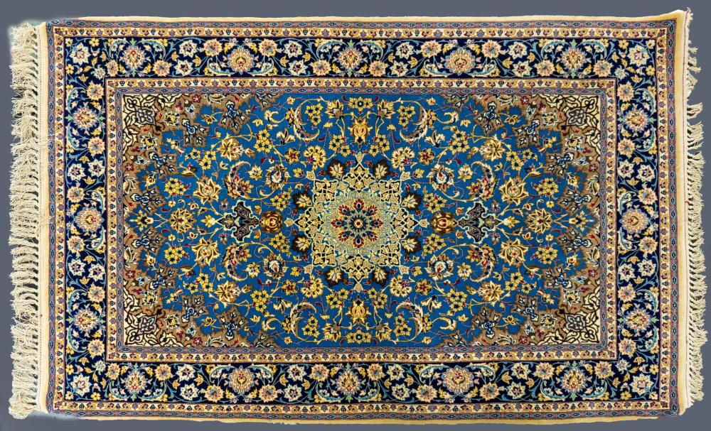 PERSIAN ISFAHAN HAND KNOTTED WOOL